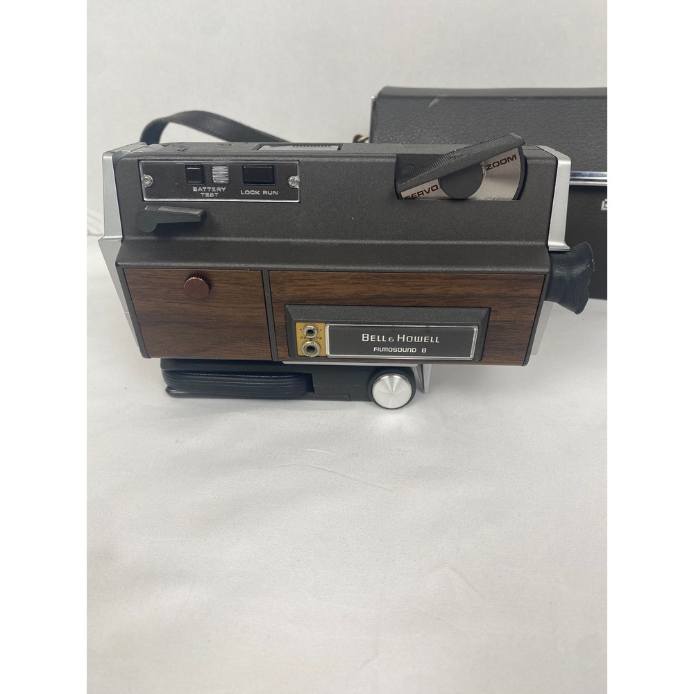 VTG Bell Howell Filmosound 8 Model 442 Super 8 Camera w/ Case Movie Lite READ